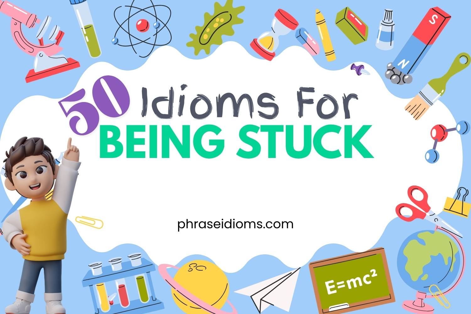 idioms for being stuck