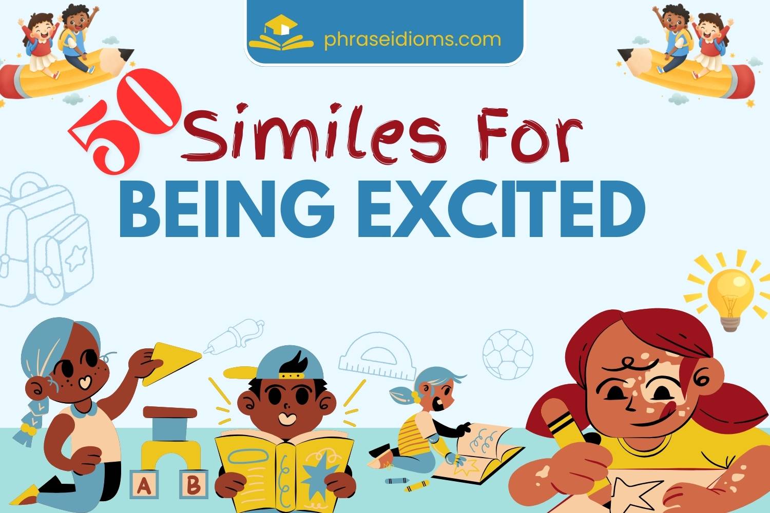 similes for being excited
