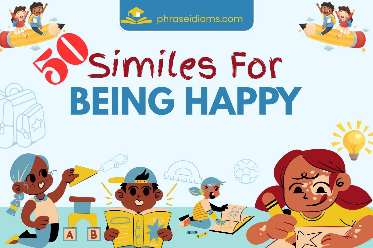 similes for being happy