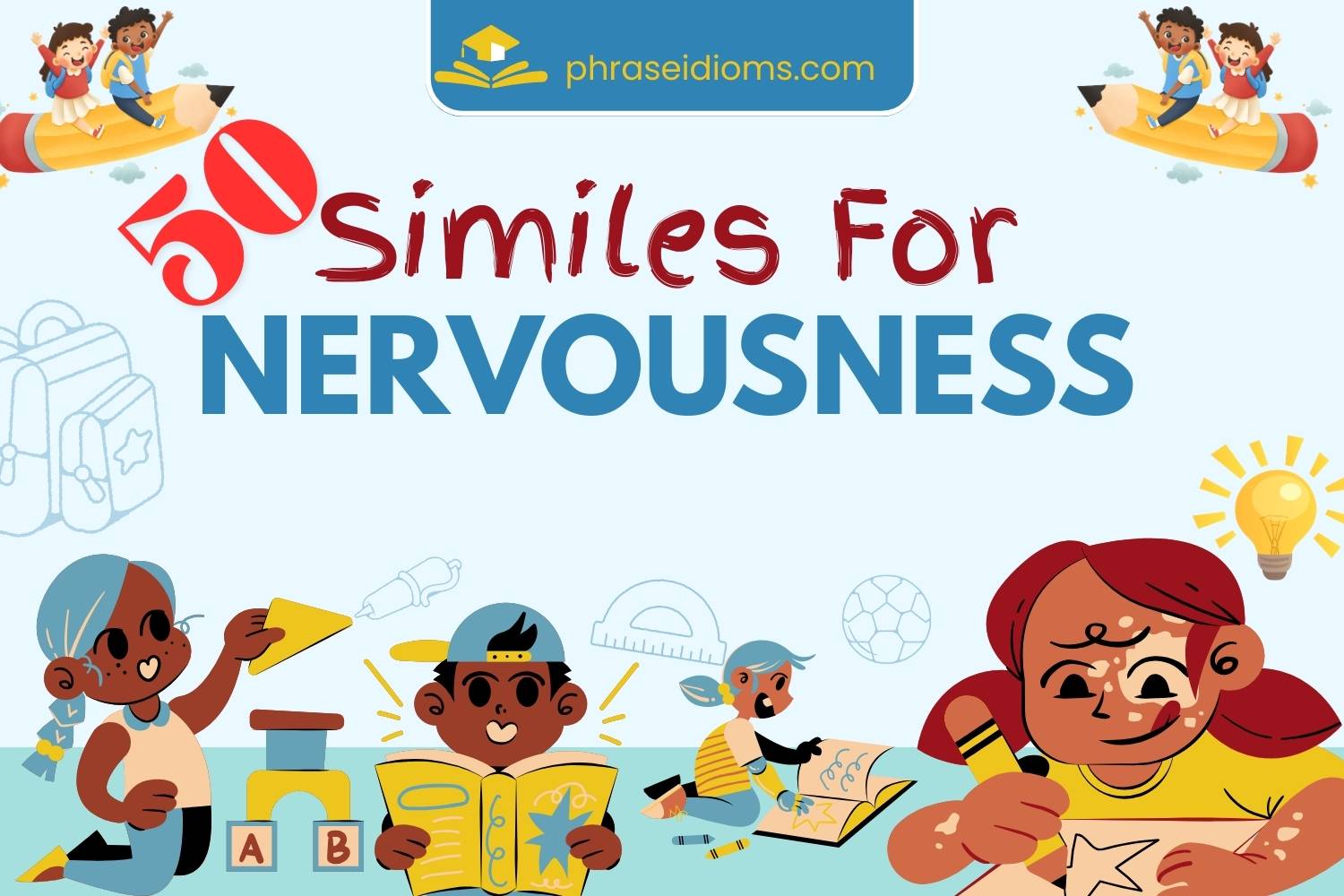similes for nervousness